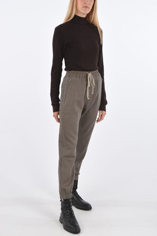 virgin wool pants with ankle zip