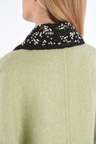 4 Button Coat with Jewel Collar