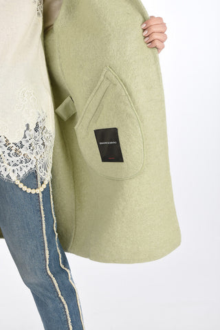 4 Button Coat with Jewel Collar