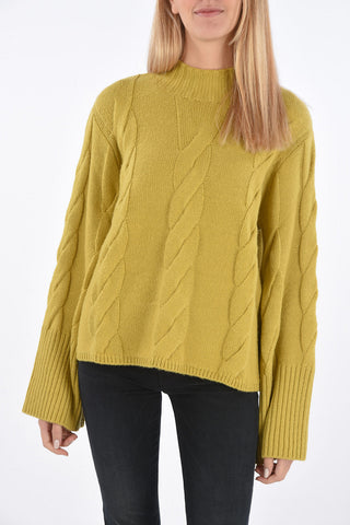 maglia a trecce CAROLINA collo alto