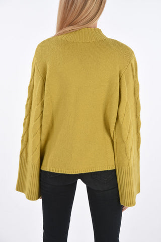 maglia a trecce CAROLINA collo alto