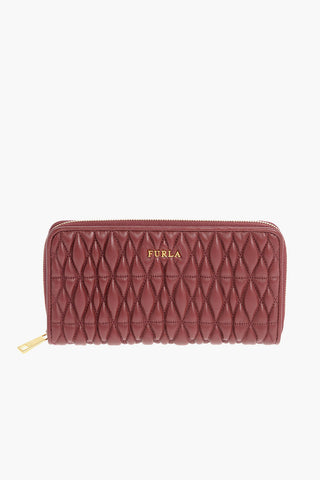 leather wallet with zip closure