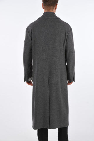 Virgin Wool 4 Buttons Coat with 2 Patch Pockets 