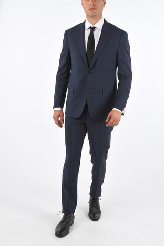 2 Buttons MANTUA Windowpane Check Suit