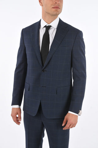 2 Buttons MANTUA Windowpane Check Suit