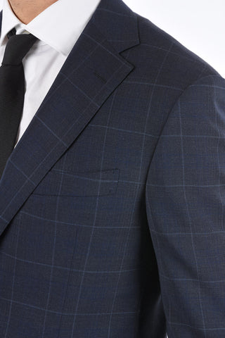 2 Buttons MANTUA Windowpane Check Suit