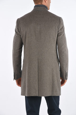 Cappotto in Cashmere 3 Bottoni con Tasche con Aletta