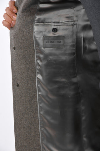 3 Buttons Cashmere Coat with Flap Pockets