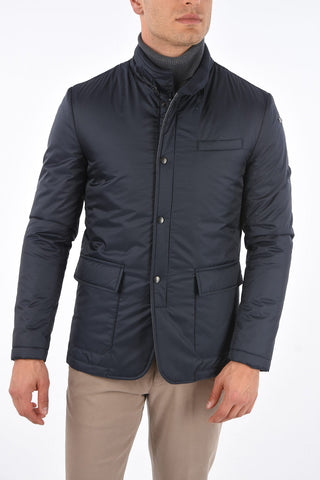 CC COLLECTION Micro Argyle Printed Padded Jacket with Removable Inner Vest