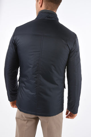 CC COLLECTION Micro Argyle Printed Padded Jacket with Removable Inner Vest