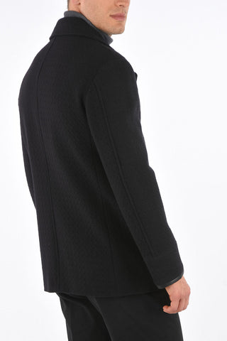 Quilted Short Coat with Leather Details