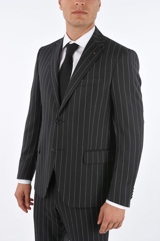 CC COLLECTION Double Split RIGHT Pinstriped Suit
