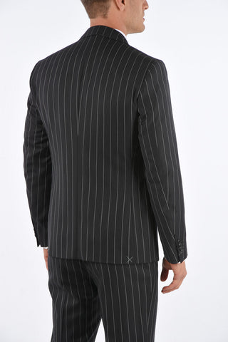 CC COLLECTION Double Split RIGHT Pinstriped Suit