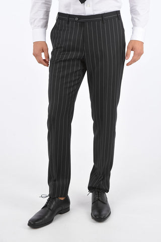 CC COLLECTION Double Split RIGHT Pinstriped Suit