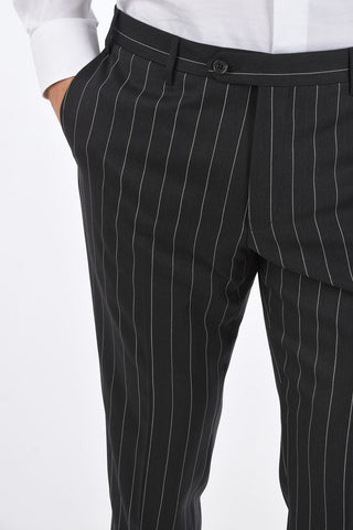 CC COLLECTION Double Split RIGHT Pinstriped Suit