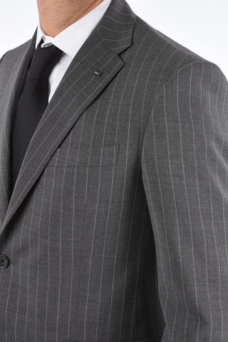 CC COLLECTION Side Split RIGHT Pinstriped Suit