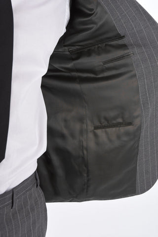 CC COLLECTION Side Split RIGHT Pinstriped Suit