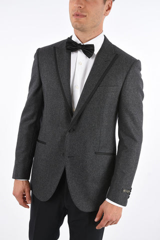 Virgin Wool CEREMONY ACADEMY Suit with Peak Lapel