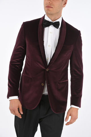 Velvet ACADEMY Blazer with Shawl Lapel