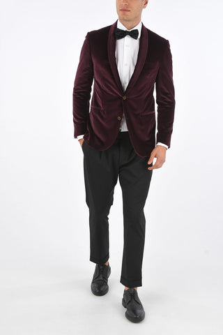 Velvet ACADEMY Blazer with Shawl Lapel