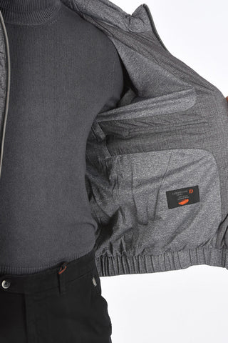 ID Crew Neck Padded Jacket with Front Zip