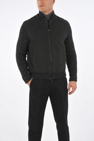 ID Quilted Bomber Jacket with Front Zip
