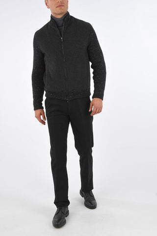 ID Quilted Bomber Jacket with Front Zip