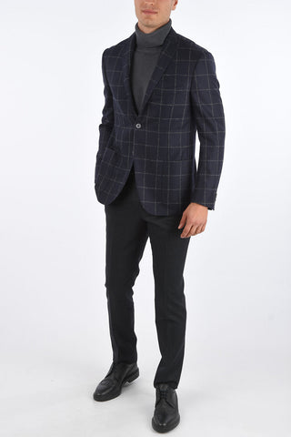 Windowpane Check Wool and Cashmere ACADEMY Blazer