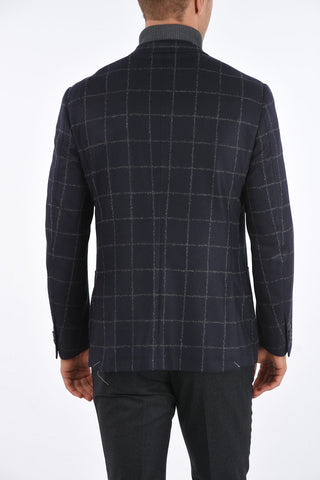 Windowpane Check Wool and Cashmere ACADEMY Blazer