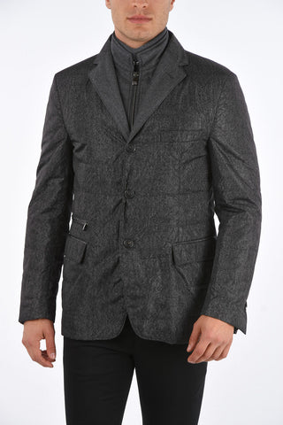 ID OUTDOOR Padded Jacket with Wool Removable Detail