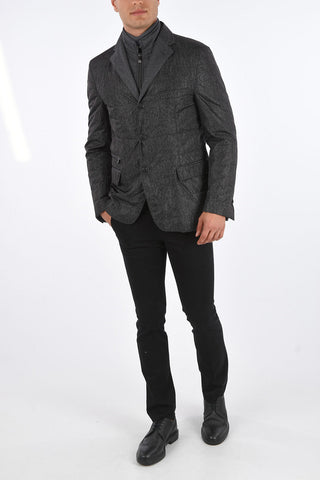 ID OUTDOOR Padded Jacket with Wool Removable Detail