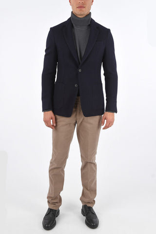 ID Plain Herringbone Blazer with Patch Pockets
