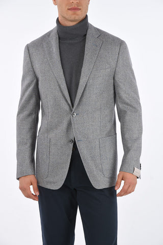 Virgin Wool Hopsack GATE 2 Button Blazer