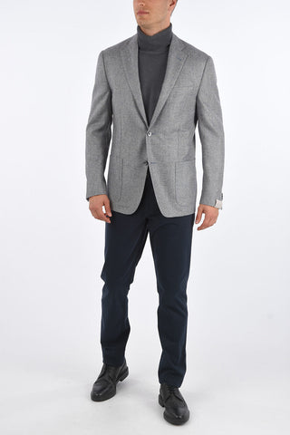 Virgin Wool Hopsack GATE 2 Button Blazer