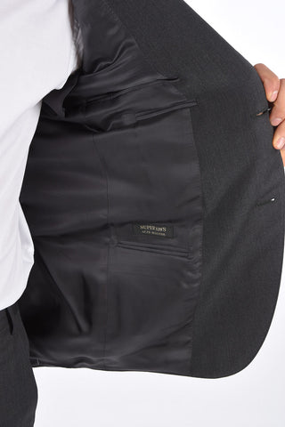 Lined Suit with Notch Lapel and Flap Pockets
