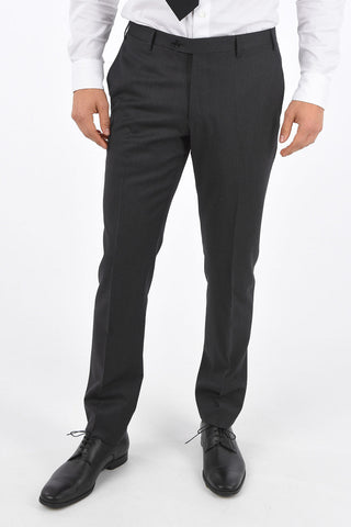 Lined Suit with Notch Lapel and Flap Pockets