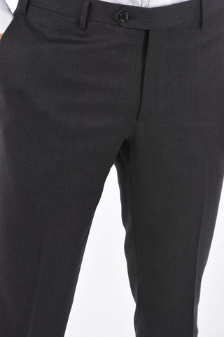 Lined Suit with Notch Lapel and Flap Pockets