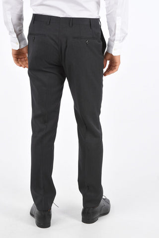 Lined Suit with Notch Lapel and Flap Pockets