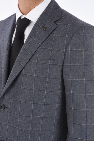 CC COLLECTION Abito 2 Bottoni RIGHT Fantasia Windowpane Check