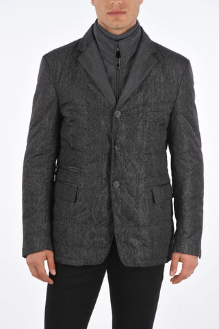 ID OUTDOOR Padded Jacket with Wool Removable Detail