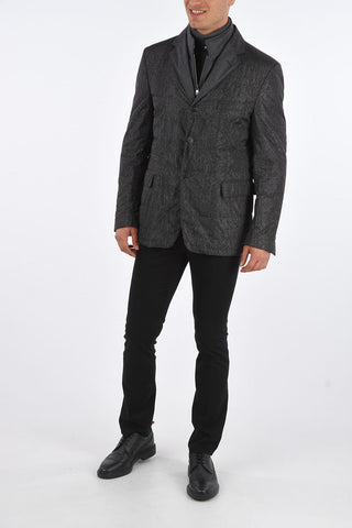ID OUTDOOR Padded Jacket with Wool Removable Detail