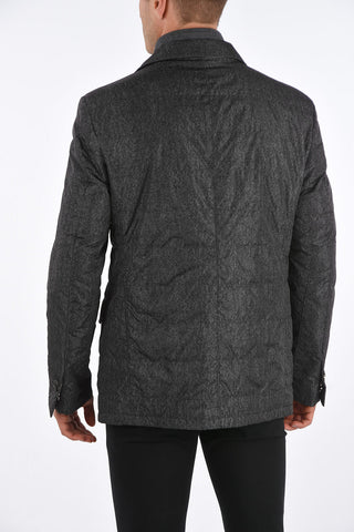 ID OUTDOOR Padded Jacket with Wool Removable Detail