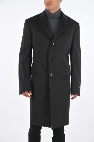 3 Buttons Coat with Notch Lapel and Flap Pockets