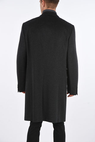 3 Buttons Coat with Notch Lapel and Flap Pockets
