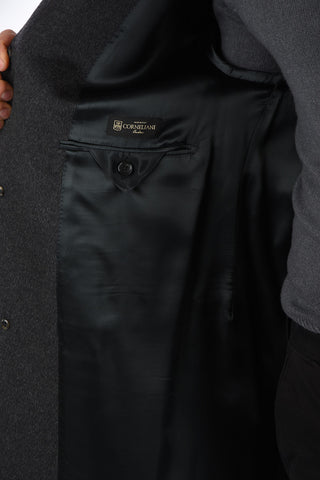 3 Buttons Coat with Notch Lapel and Flap Pockets