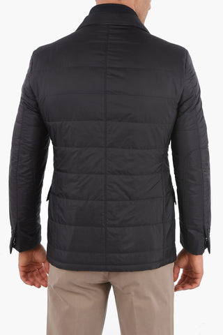 ID OUTDOOR 3 Button Quilted Blazer with Knit Detail