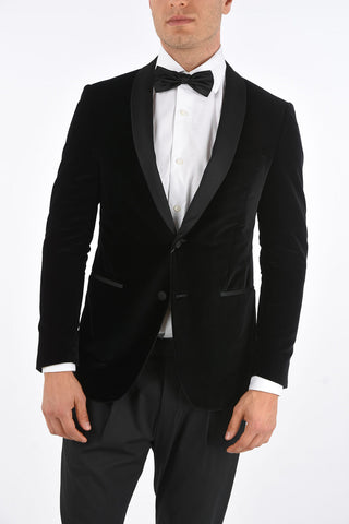 Velvet 2 Button Tuxedo Blazer