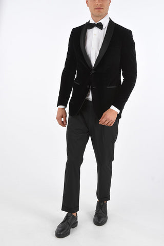 Velvet 2 Button Tuxedo Blazer