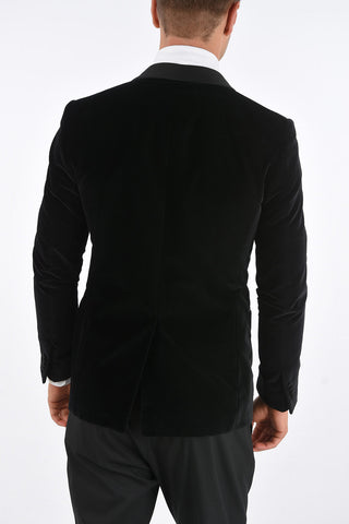 Velvet 2 Button Tuxedo Blazer