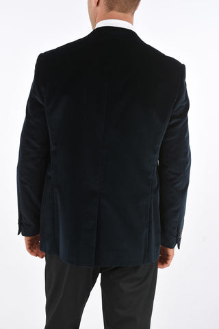 Velvet Lined Blazer with Peak Lapel